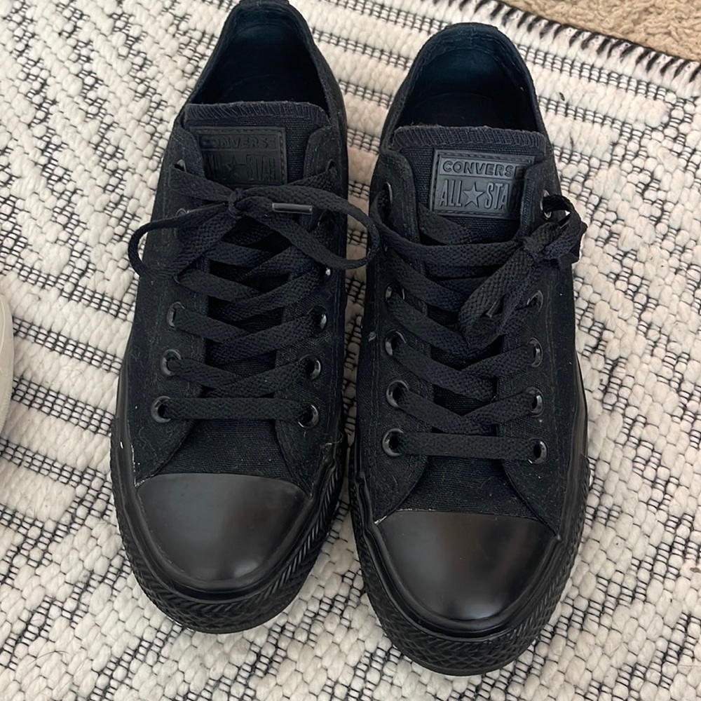 converse tennis shoes all black